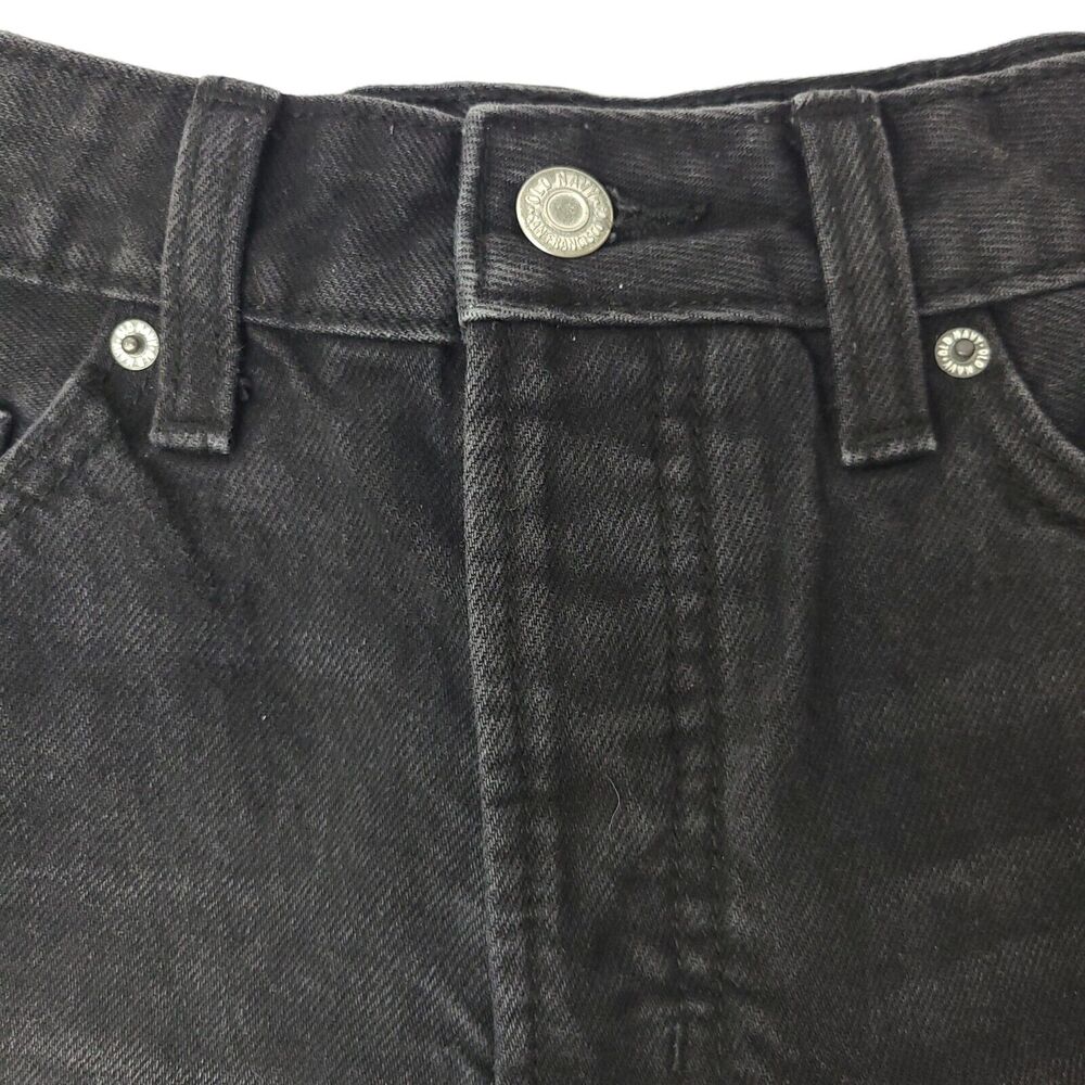 Old Navy Size 0 Black O.G Short High-Rise Button Fly Denim Jean Booty Shorts Y2K - Picture 4 of 9